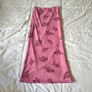 Princess Polly Pink Asymmetrical Maxi Skirt